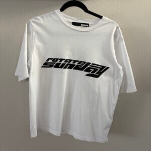 ROTATE Sunday Birger Christensen White Logo Tee (S)